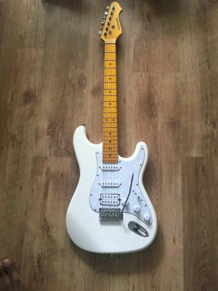 White electric guitar