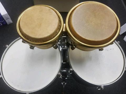 Bongoes and Timbale set on stands