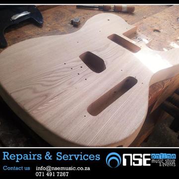 Guitar/bass restring, maintenance and repairs at NSE Music