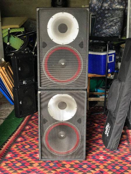 Full Cerwin Vega/Proel PA System (incl. Tops, Subs, Amps, Crossover and All Cabling)