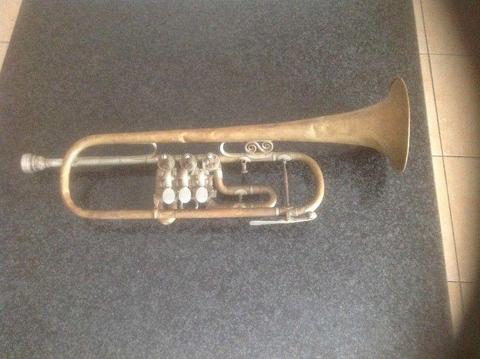 Antique Trumpet Brass Wilhelm Monke. R1200