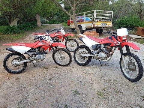 Honda CRF230f and 2xCRF 100 for sale