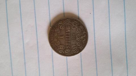Silver 1896 Z.Afr Rep. 1 Shilling