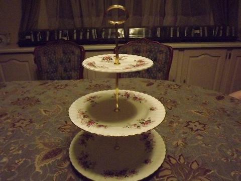 Royal Albert Lavender Rose 3 Tier Cake stand