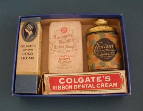 Vintage Colgate Perfume Vanity Set