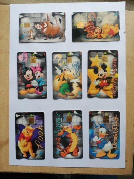 8 x Disney telephone cards