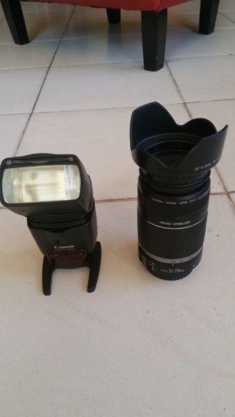 Canon Speedlite 430 EXII Pouch and Stand R1800. Canon EF-S 55-250mm Image Stabilizer Lens R1300