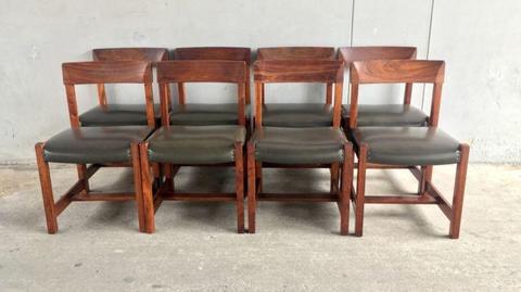 Mid century dining room chairs x 8