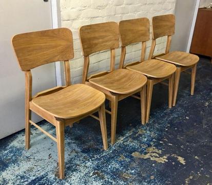 Mid century dining room chairs x 4