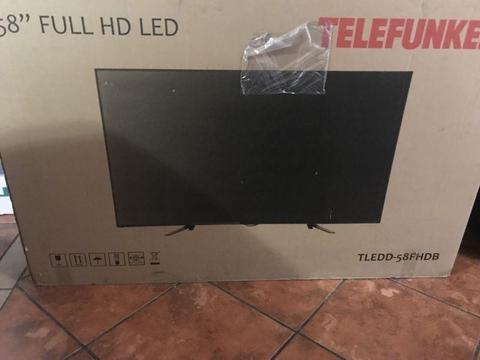 Brand new 58inch Telefunken full hd led tv with warranty