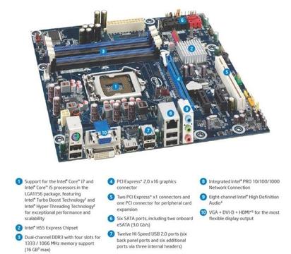 Intel LGA 1156 Motherboard + i3 1st gen Combo