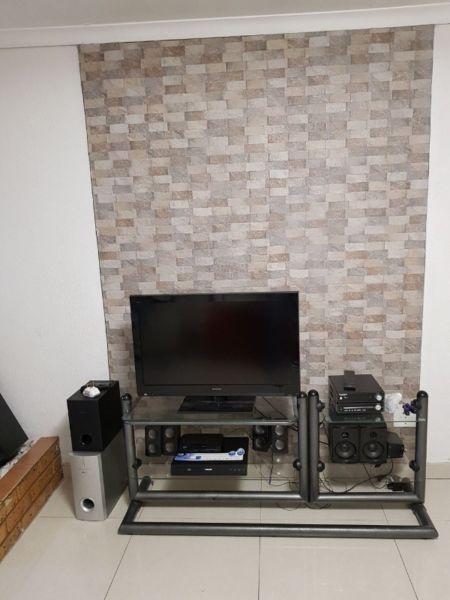 TV Stand charcoal grey, excellent condition