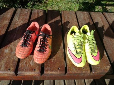two soccer boots for sale