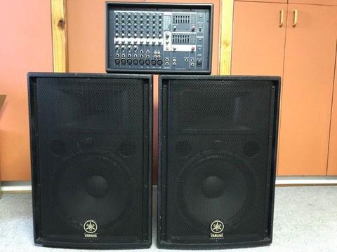 Yamaha PA system (speakers and mixer/amp)