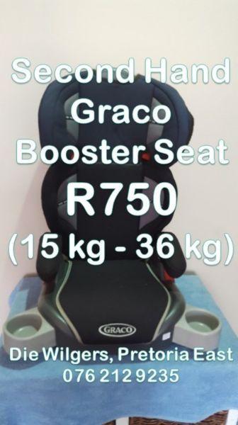 Second Hand Graco Booster Seat(15 kg - 36 kg) - Black