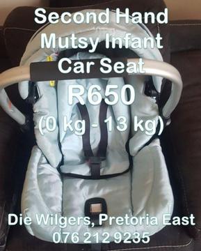 Second Hand Mutsy Infant Car Seat (0 kg - 13 kg)