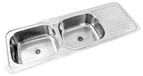 Kitchen Sink. KWIKOT Double End Bowl & Drip-tray Drop-In Sink. Brand new