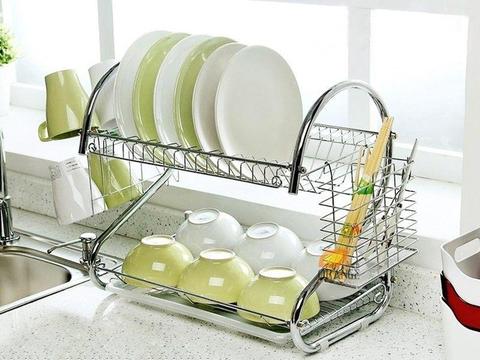 Stainless Steel 2 Layer Dish Drainer