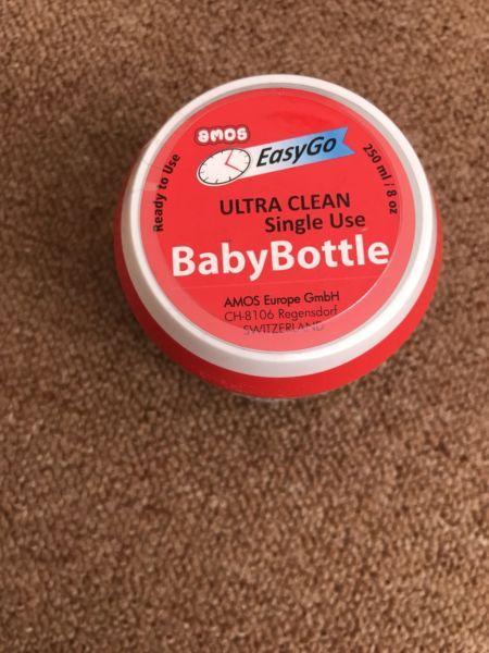 Single use baby bottle