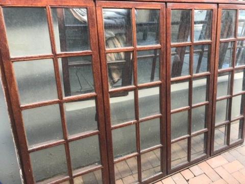 Wooden pane window frames and doors