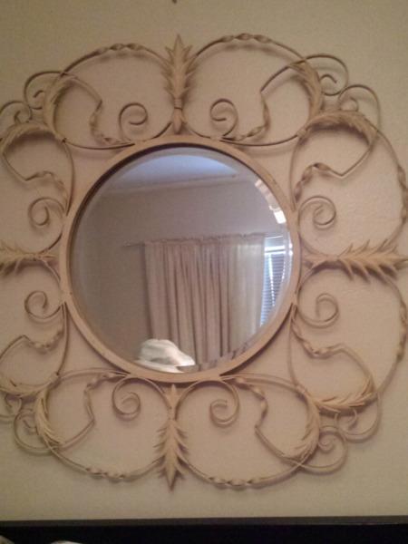 Cream Wrought-iron Frame/Mirror From Lemon Tree!