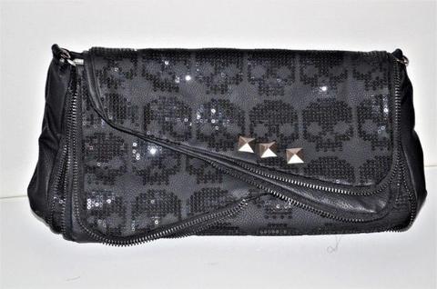 Stunning Iron Fist Black Sequins Clutch Bag