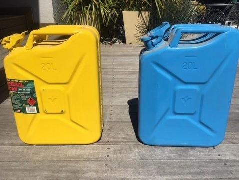 Jerry Can 1 x 20l water and 2 x20l Diesel - Steel