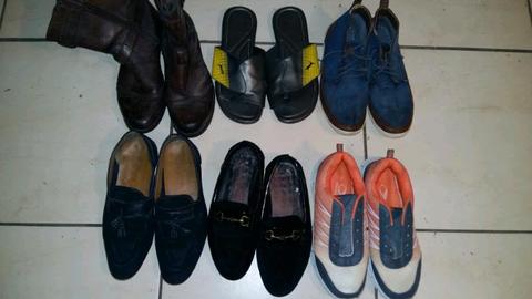 Second hand different types of shoes for sale