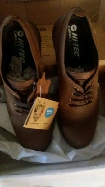 Mens genuine leather hi-tec shoes