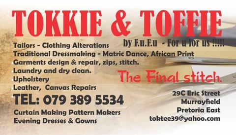 Alterations Specialists, Cutter , Clothing repairs, Zips,Sewing Designs,Clothier Tailors