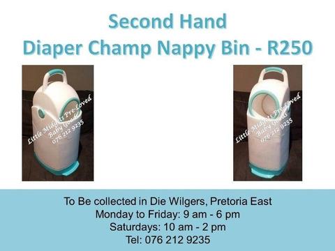 Second Hand Diaper Champ Nappy Bin