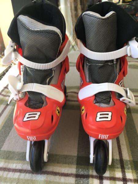Ferrari roller skates and accessories