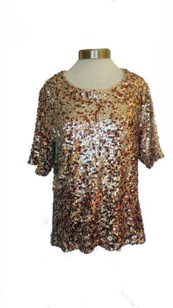 H&M sequin top size L - thriftemporiumct.com