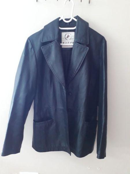 Vintage black leather jacket