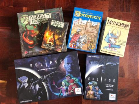 Board Games - Eclipse, Munchkin, Carcassonne, Arkham Horror