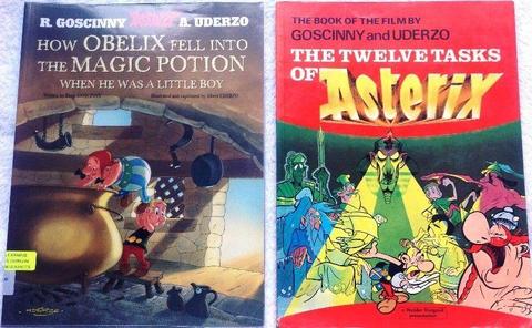 Two Asterix Books - How Obelix fell into the Magic Potion & The Twelve Tasks of Asterix