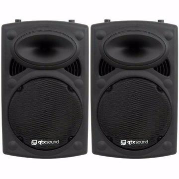 QTX QR12K Active Moulded Speaker Cabinets (Pair) Brand New