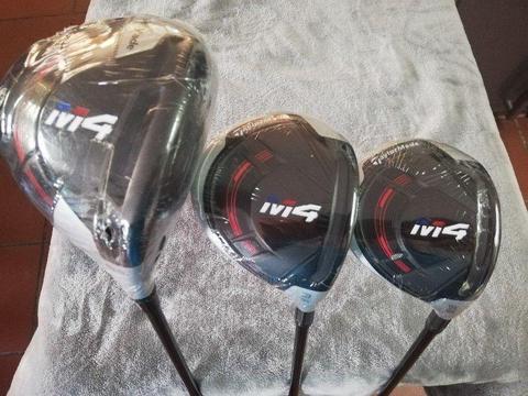 Taylormade M4 driver, 3 wood and 5 wood golf clubs