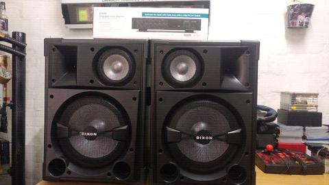 Dixon bluetooth amplifier Brand new in box unopened with 2 huge dixon speakers