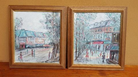 Pair of small, beautiful T Coulson oil paintings