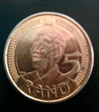 Mandela gold/gold plated R5 90 years coin