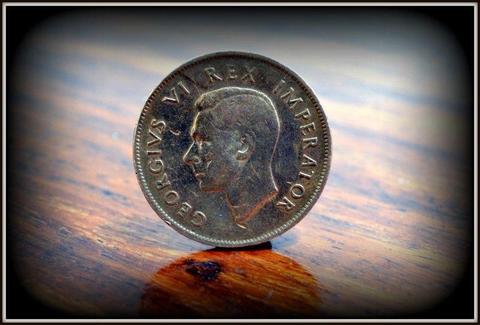 1943 1d south african coin for sale