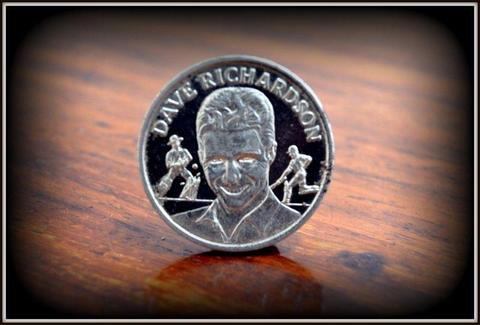 1992 Dave Richardson cricket coin for sale