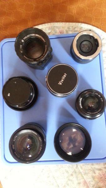 VINTAGE AND OLDER CAMERA LENSES 60 TO CHOOSE FROM AT R200 EACH
