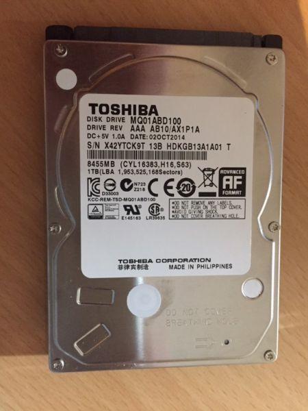 1TB Toshiba internal HDD 2,5