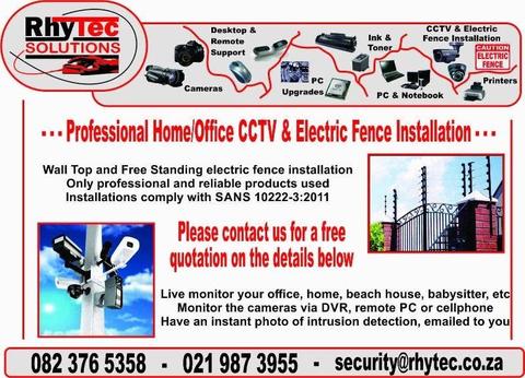 CCTV & Electric Fence Installation - Call for a Quote