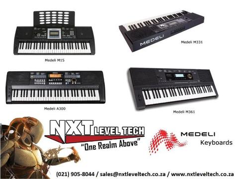 Medeli Home Keyboards, 61 Touch Sensitive Keys with Backlit LCD