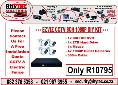 SPECIAL!!! - EZVIZ 8CH HD 1080P NVR CCTV DIY KIT - NEW!!!