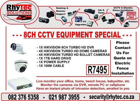 CCTV 8CH Turbo HD Equipment Special