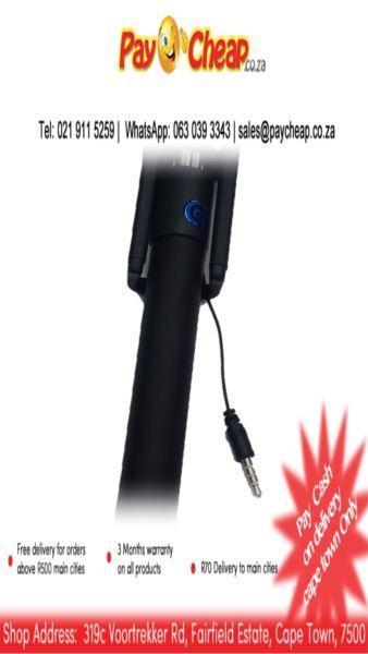 Selfie Stick Foldable Smart Shooting Aid Black/Blue